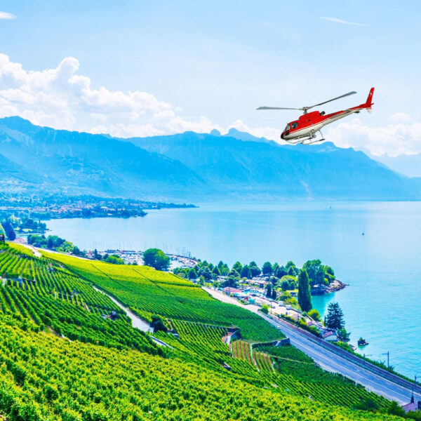Hélicoptère au Lavaux